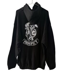 Sons of Anarchy Men’s Black Hoodie Pullover Pocket Long Sleeves Prospect Reaper